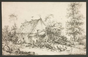 Boerderij Binnenplaats door François Boucher