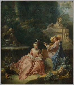 De muziekles door François Boucher