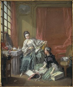 De hoedenmaakster door François Boucher