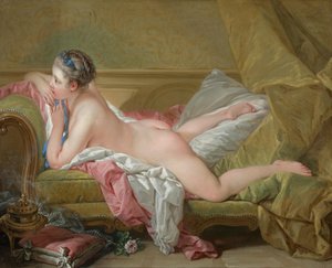 Slapend meisje door François Boucher