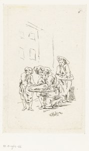 Twee straatverkopers door François Boucher