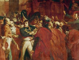 Generaal Bonaparte op de Conseil des Cinq-cents in St ... door Francois Bouchot