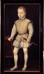 Portret van Hendrik IV van Navarra als kind op 4-jarige leeftijd door Francois Bunel