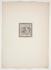 Een monogram met putti