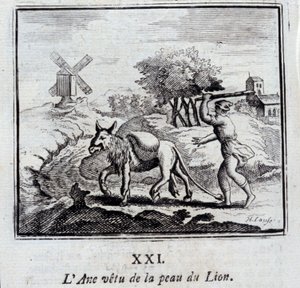 De Ezel die de Huid van de Leeuw draagt door Francois Chauveau