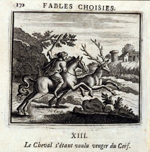 Het Paard wilde wraak op het Hert door Francois Chauveau