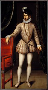 Portret ten voeten uit van Karel IX (1550 - 1574) koning van Frankrijk