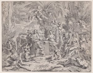 Een allegorie van schilderkunst door Francois Collignon