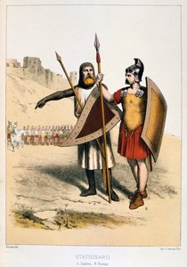 Stationarii, een Galliër en een Romein door Francois Cudet