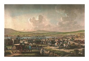 Napoleon bezoekt de belegeringswerken in Danzig geleid door maarschalk Lefebvre, 9 mei 1807, c1850