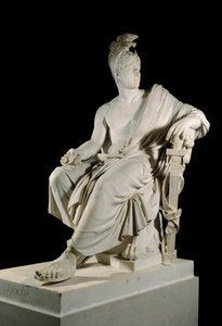Portret van Lazare Louis Hoche, Franse generaal van de Revolutie. Beeldhouwwerk door Francois Dominique Aime Milhomme door Francois Dominique Aime Milhomme