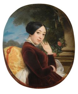 Portret van de zangeres en componiste Pauline Viardot 1821-1910, 1844