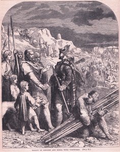 Verdrag van Hengist en Horsa met Vortigern AD 600 door Francois Edouard Zier