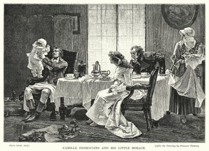 Camille Desmoulins en zijn kleine Horace door Francois Flameng