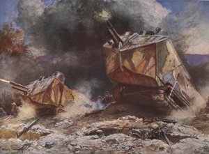 Slagveldscène uit de Eerste Wereldoorlog door Francois Flameng