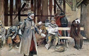 Het plattelandsziekenhuis, 1916 door Francois Flameng