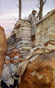 De uitkijk van Mont Renault (april 1918) door Francois Flameng