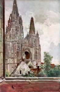 De ruïnes van de abdij Saint Jean des Vignes, Soissons, Frankrijk, 17 mei 1915, 1926 door Francois Flameng