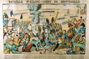 Slag bij Essling - Dood van Montebello, 21 mei 1809, c1835 door Francois Georgin