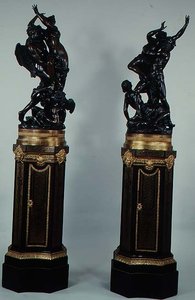 De ontvoering van Proserpina, bases toegeschreven aan Boule, ca. 1693-1710 door Francois Girardon