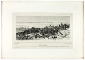 Verovering van Bastion nr. 9, uit Souvenirs van Italië: De expeditie naar Rome door Francois Hippolyte Lalaisse