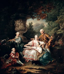Louis du Bouchet (1645-1716) Markies de Sourches en zijn Familie, 1750 door Francois Hubert Drouais