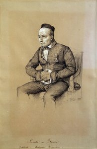 Portret van Charles Auguste Sainte Beuve door François Joseph Heim
