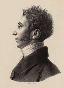 Portret van Franz Xavier Wolfgang Mozart 1791-1844 door Francois Le Villain