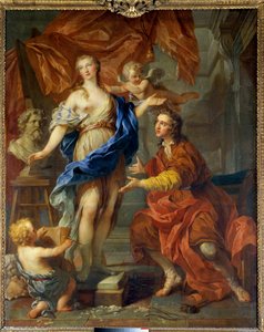Pygmalion ziet zijn geanimeerde standbeeld. Schilderij door François Le Moyne (1688-1737). 1729. Tours, Museum voor Schone Kunsten