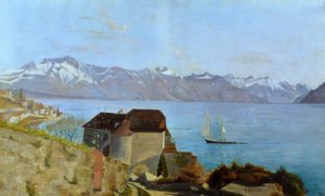 Het Kasteel van Glérolles en het Meer van Genève