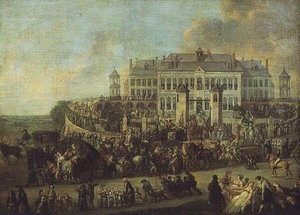 Het Feest in Broquelet door Francois Louis Joseph Watteau