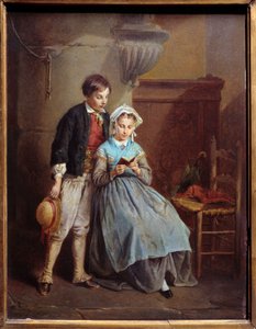 Lezen door Francois Louis Lenfant