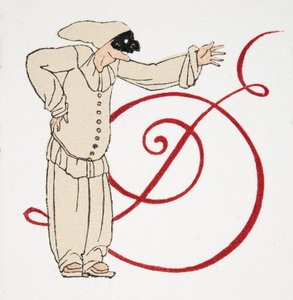 Letter D, uit Personages de Comedie, uitgegeven 1922 door Francois Louis Schmied
