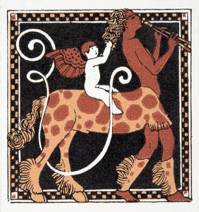 Letter U, uit Personages de Comedie, uitgegeven 1922 door Francois Louis Schmied