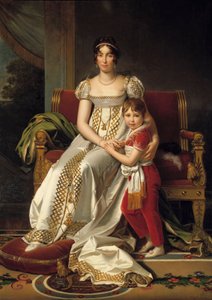 Portret van Hortense de Beauharnais, Koningin van Holland (1783-1837) en haar zoon Napoleon Charles door Baron François Pascal Simon Gérard