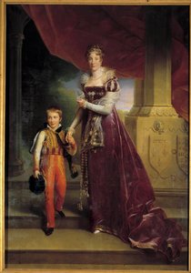 Portret van Marie-Amelie de Bourbon, Prinses van de Twee Siciliën, Hertogin van Orleans (toekomstige Koningin Marie-Amelie) door Baron François Pascal Simon Gérard