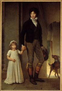 Portret van de schilder Jean Baptiste Isabey en zijn dochter