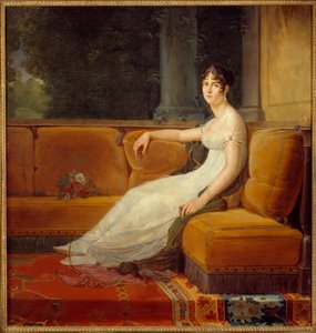 Portret van keizerin Josephine de Beauharnais in haar salon in de Malmaison