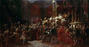De kroning van Karel X van Frankrijk in Reims, 29 mei 1825 door Francois Pascal Simon Gerard