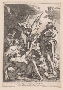 Heilige Rochus geneest de pestlijders door Francois Perrier