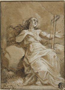 Magdalena in de woestijn door Francois Perrier