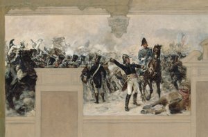 Schets voor het stadhuis van Pantin: Verdediging van Pantin in 1814 door generaal Compans door Francois Schommer