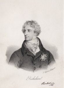 Portret van Armand Emmanuel du Plessis, hertog van Richelieu, 1820s door Francois Seraphin Delpech