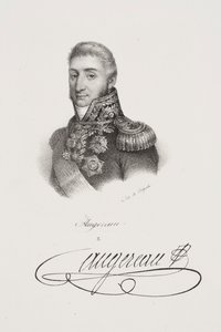Portret van maarschalk Charles Pierre François Augereau door Francois Seraphin Delpech