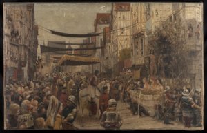 Schets voor de Salon des Sciences, Hôtel de Ville, Parijs: De intocht van Lodewijk XI in Parijs