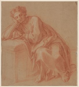 Studie van een rustende man door Francois Verdier