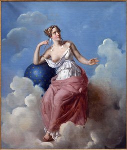 Astronomie. Schilderij door François Vincent Latil (1796-1890) door Francois Vincent Mathieu Latil