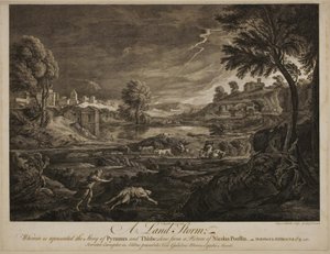 Een landstorm. Pyramus en Thisbe