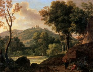 Het platteland rond Florence, Italië, laat 18e begin 19e eeuw door Francois Xavier Fabre
