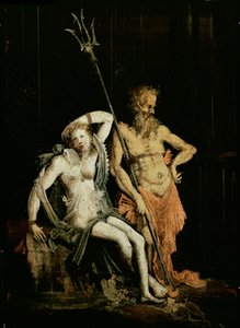 Scène van de Hel: detail met Hades en Persephone, heersers van de Onderwereld